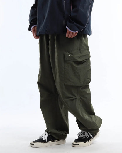 NYLON WIDE CARGO PANTS W1899