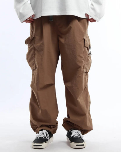 NYLON WIDE CARGO PANTS W1899