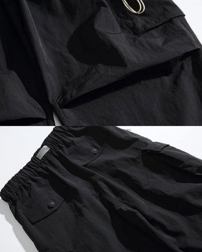 NYLON WIDE CARGO PANTS W1899