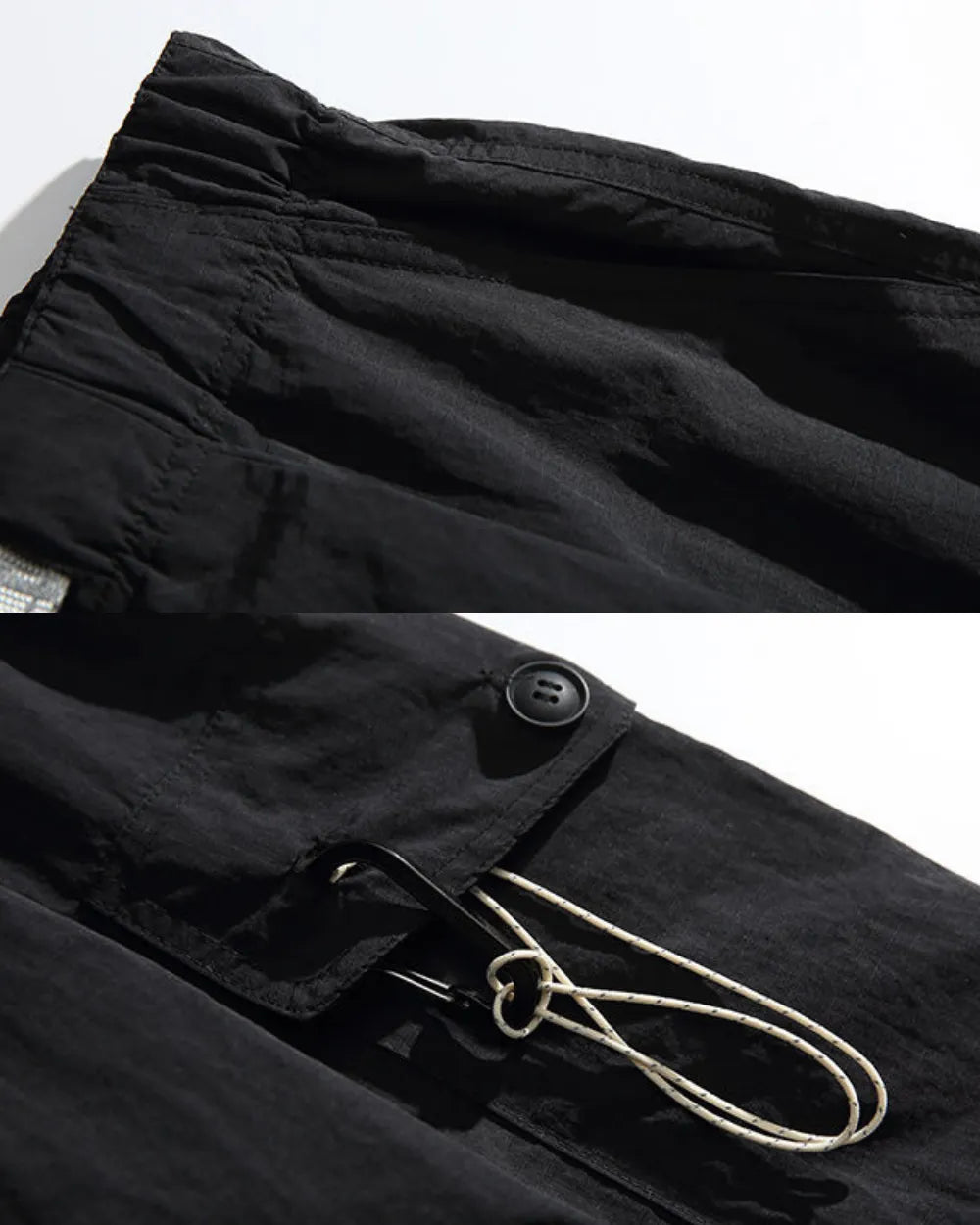 NYLON WIDE CARGO PANTS W1899