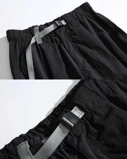 NYLON WIDE CARGO PANTS W1899
