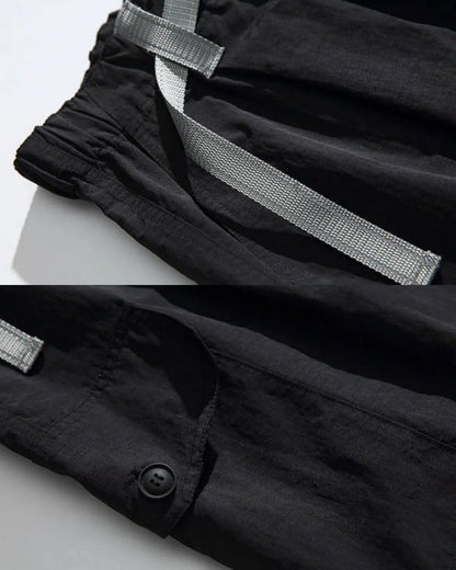 NYLON WIDE CARGO PANTS W1899