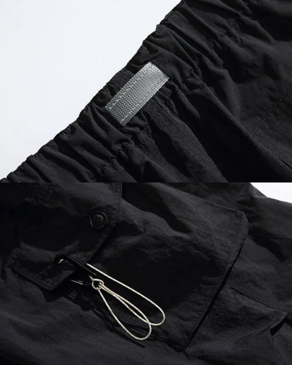 NYLON WIDE CARGO PANTS W1899