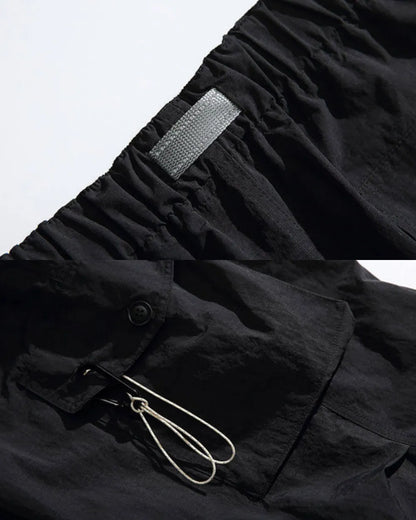 NYLON WIDE CARGO PANTS W1899