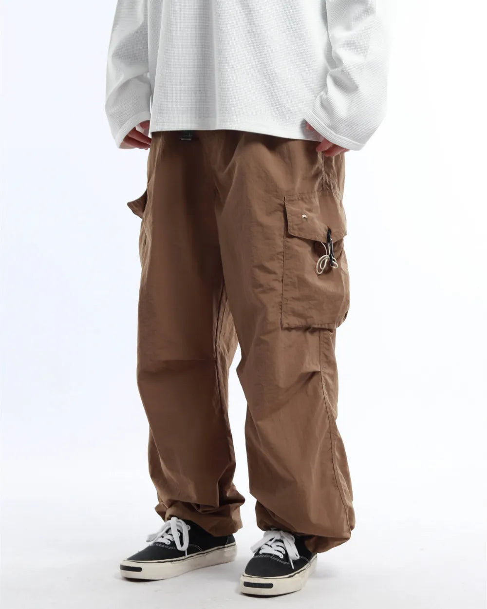 NYLON WIDE CARGO PANTS W1899