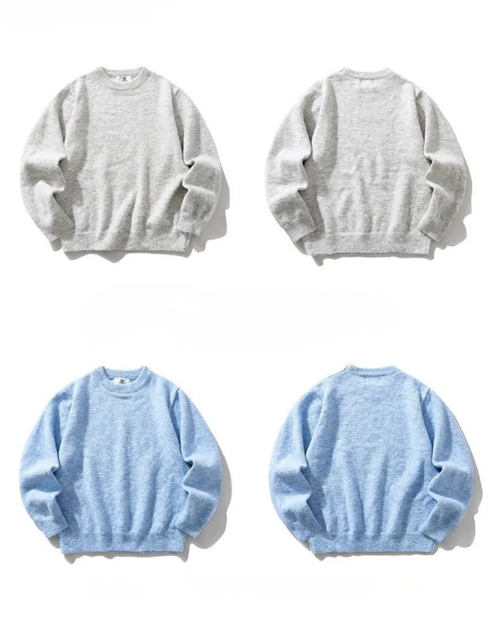 MIXED FABRIC KNIT SWEATER W1951