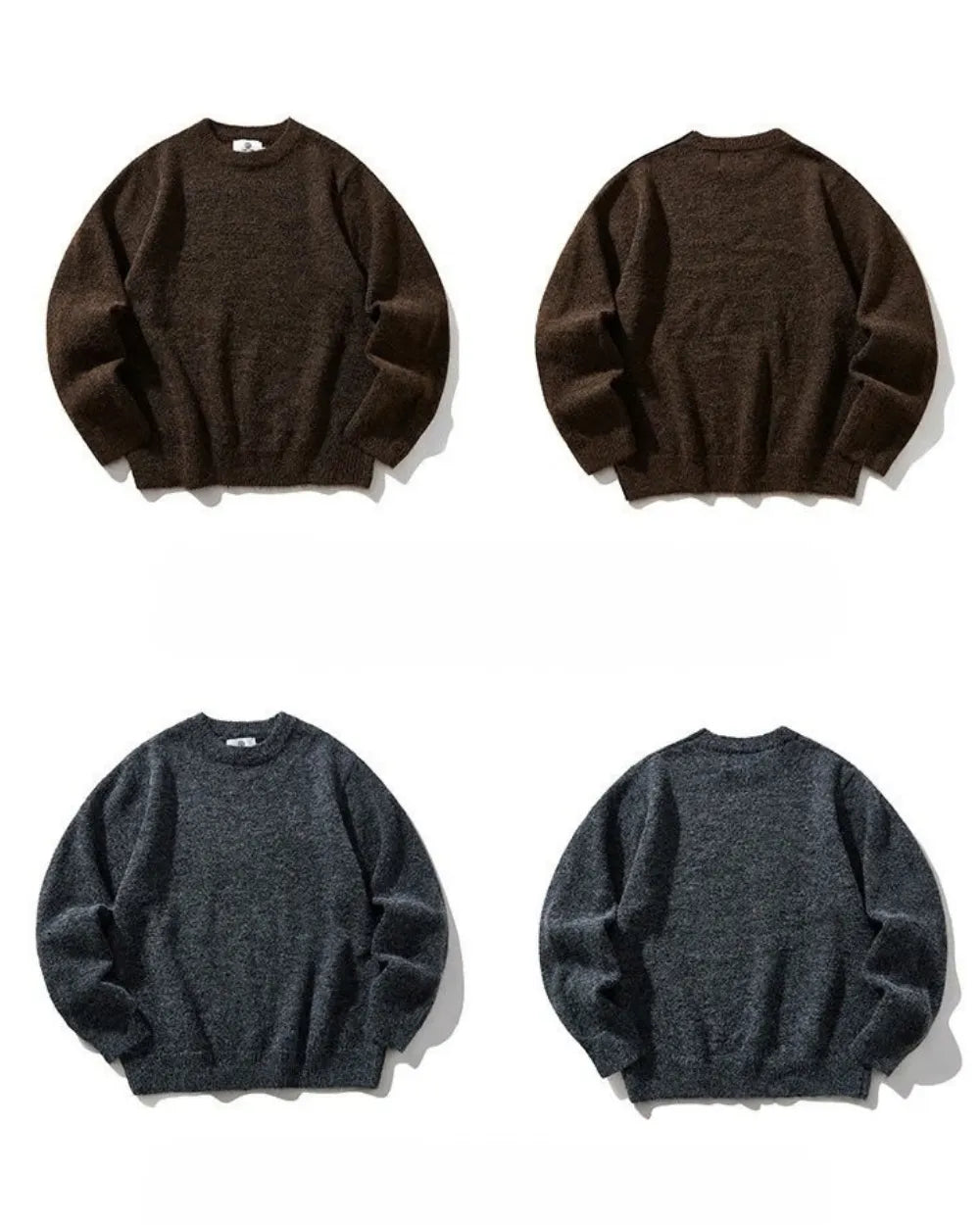MIXED FABRIC KNIT SWEATER W1951