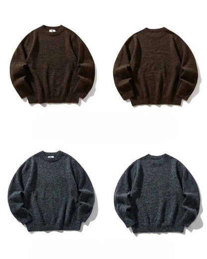 MIXED FABRIC KNIT SWEATER W1951