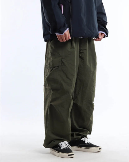 NYLON WIDE CARGO PANTS W1899