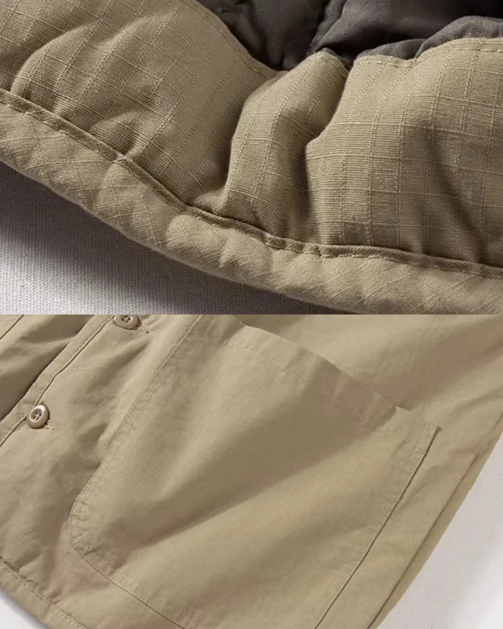 PADDED V NECK LOOSE JACKET W1938
