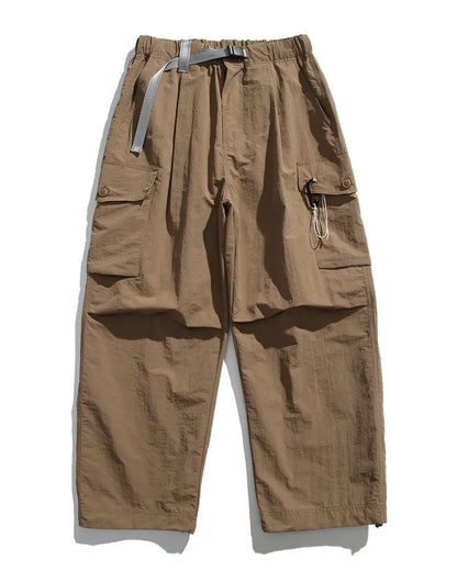 NYLON WIDE CARGO PANTS W1899