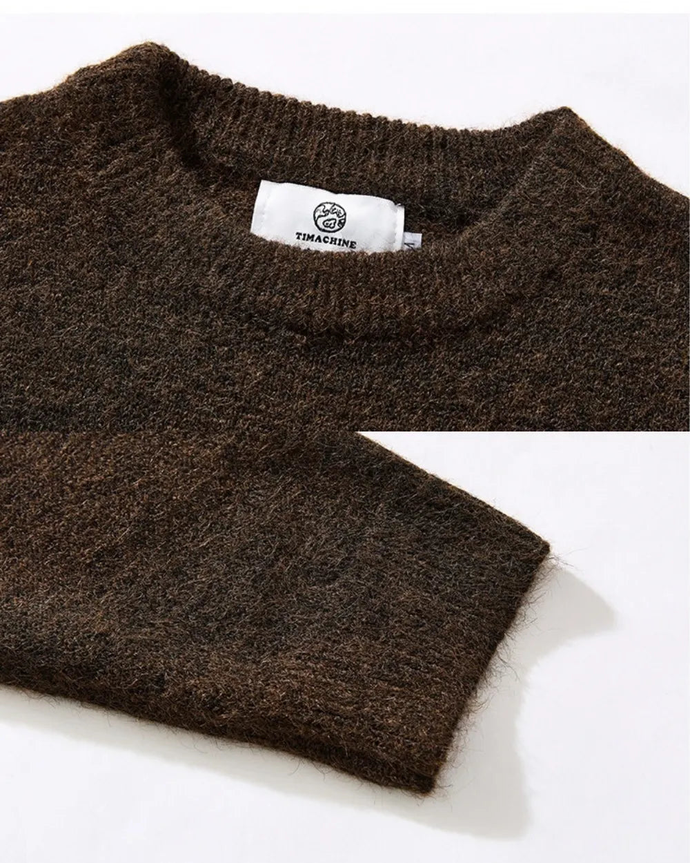 MIXED FABRIC KNIT SWEATER W1951