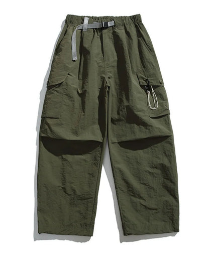 NYLON WIDE CARGO PANTS W1899