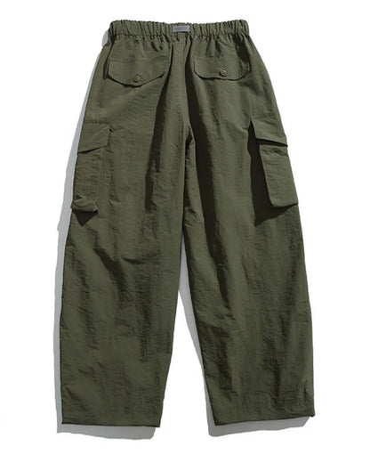NYLON WIDE CARGO PANTS W1899