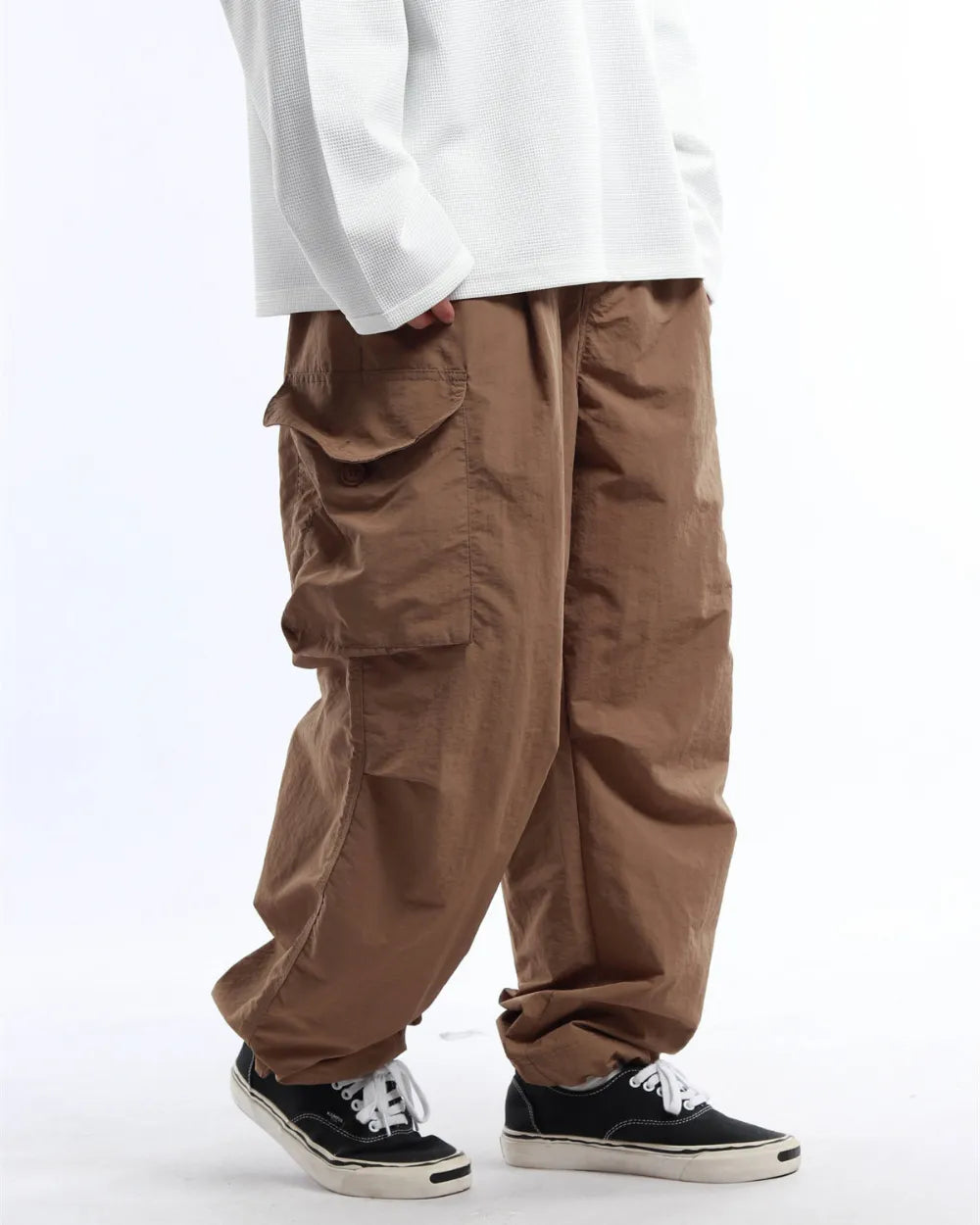 NYLON WIDE CARGO PANTS W1899