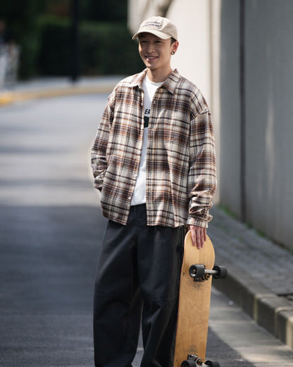 BRUSHED CHECK RELAX SHIRTS W1474