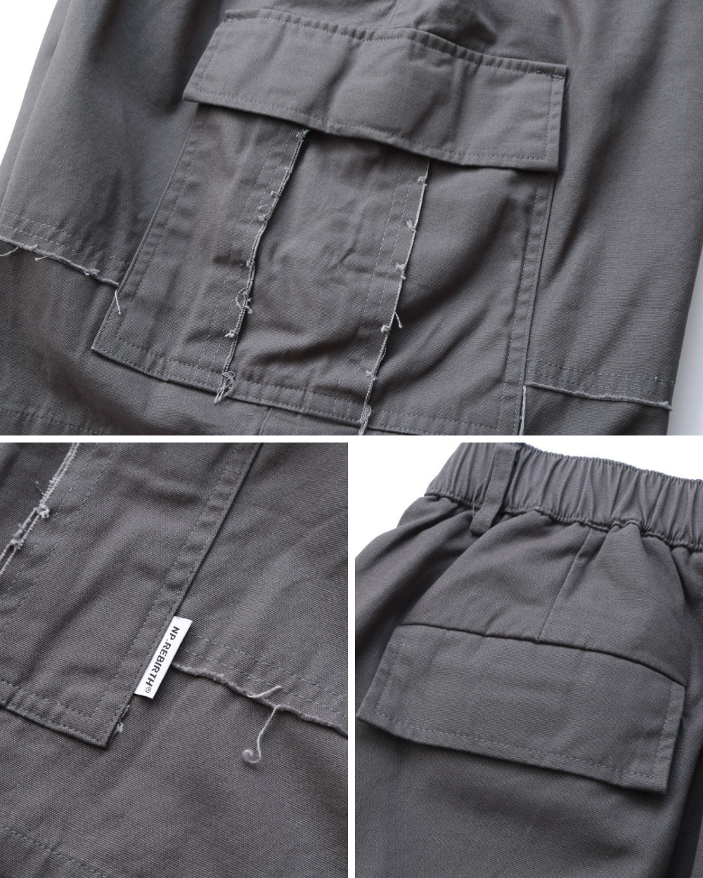 WASHED COTTON CARGO SHORTS W1643