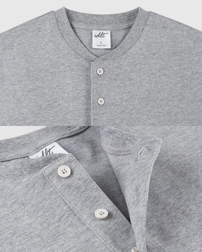 LOOSE HENLEY NECK T‑SHIRTS W1764