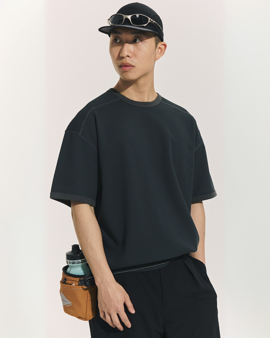 STRETCH WAFFLE UV-CUT TEE W1459