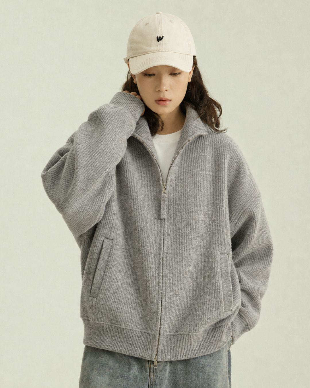 KNIT FULL ZIP JACKET W1922