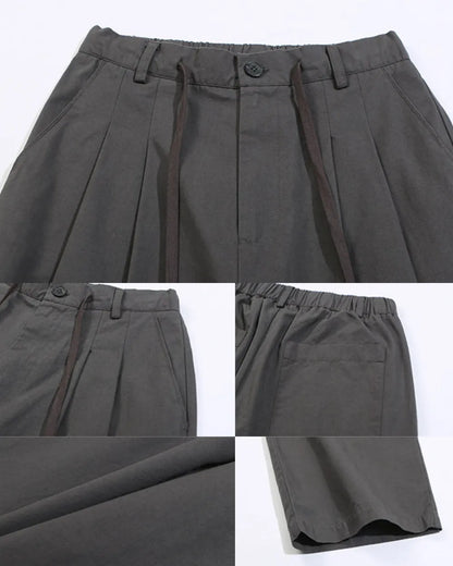 LOOSE WIDE DRAPE PANTS W1758
