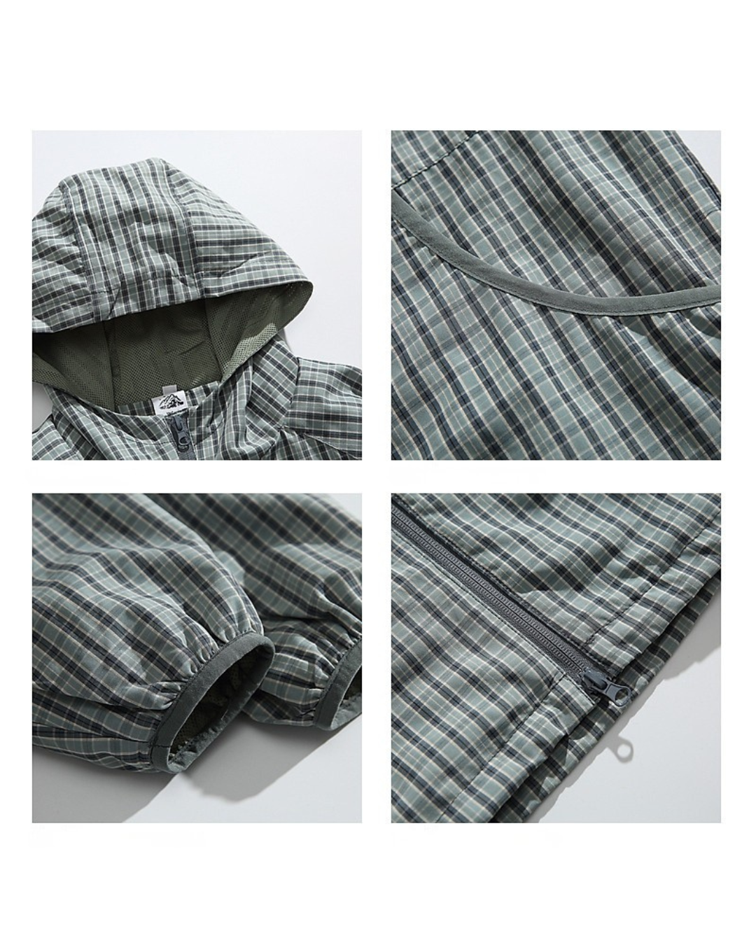 CHECK HOODED JACKET W1576