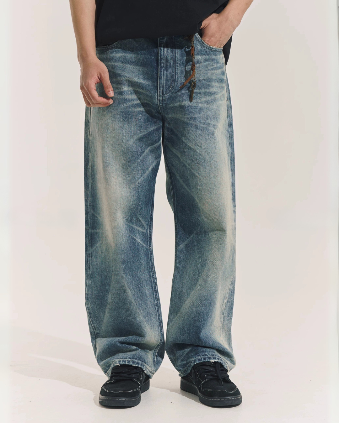 VINTAGE WIDE DENIM PANTS W1468