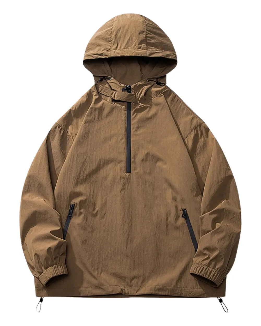 NYLON HALF ZIP HOODIE JACKET W1928