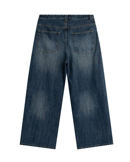 VINTAGE WASHED WIDE DENIM PANTS W1839