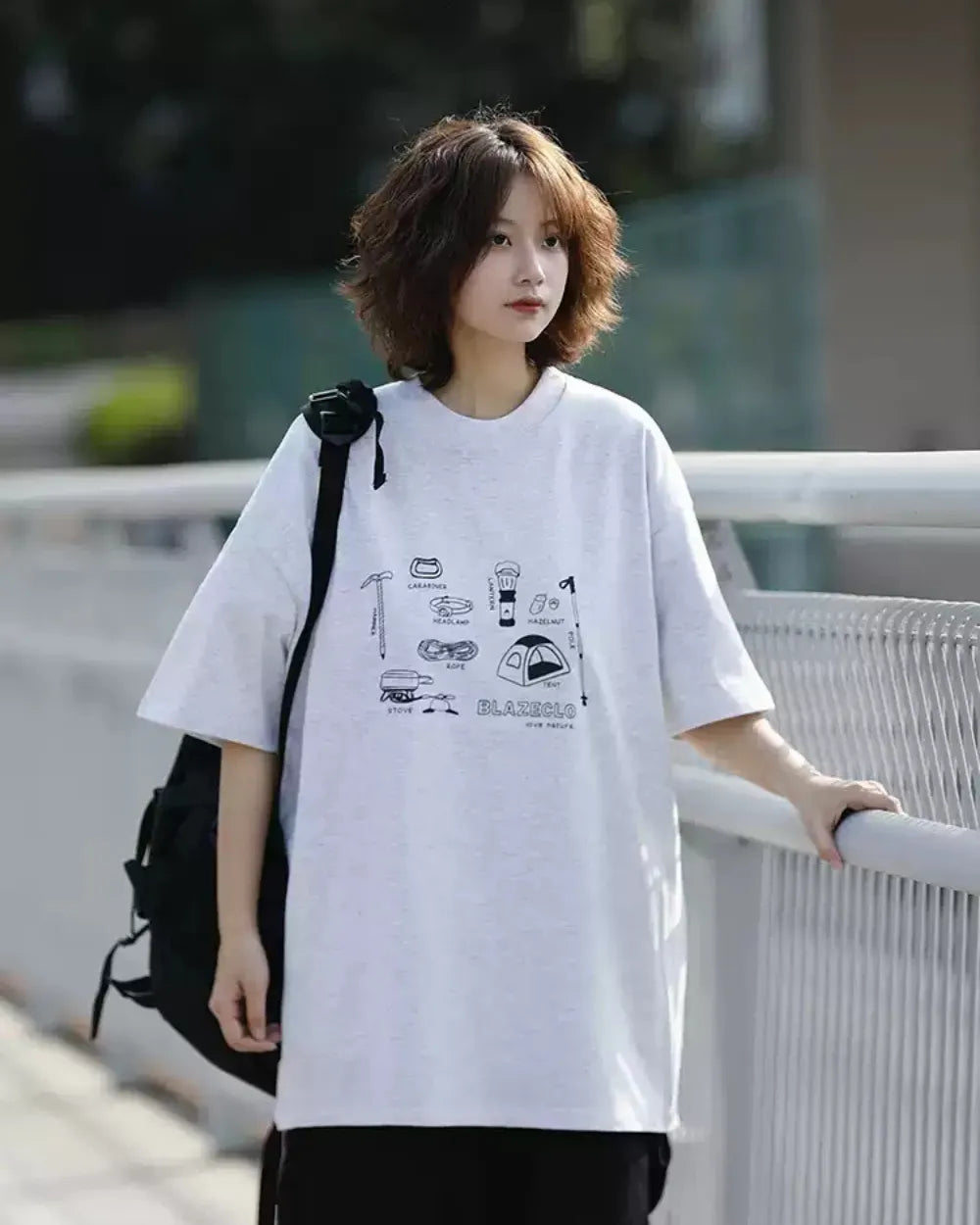 OUTDOOR GRAPHIC LOOSE TEE W1802