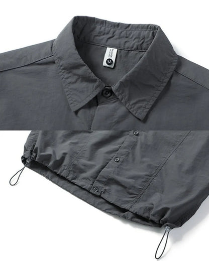 DRAWSTRING NYLON SHIRT W1956