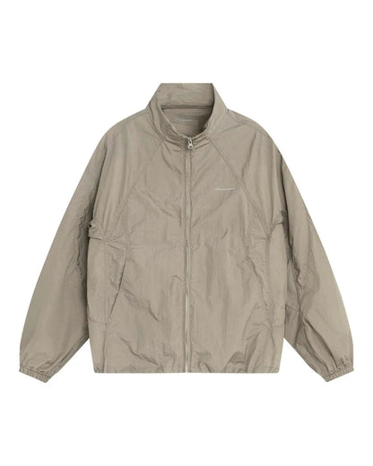 NYLON STAND COLLAR ZIPPER JACKET W1962