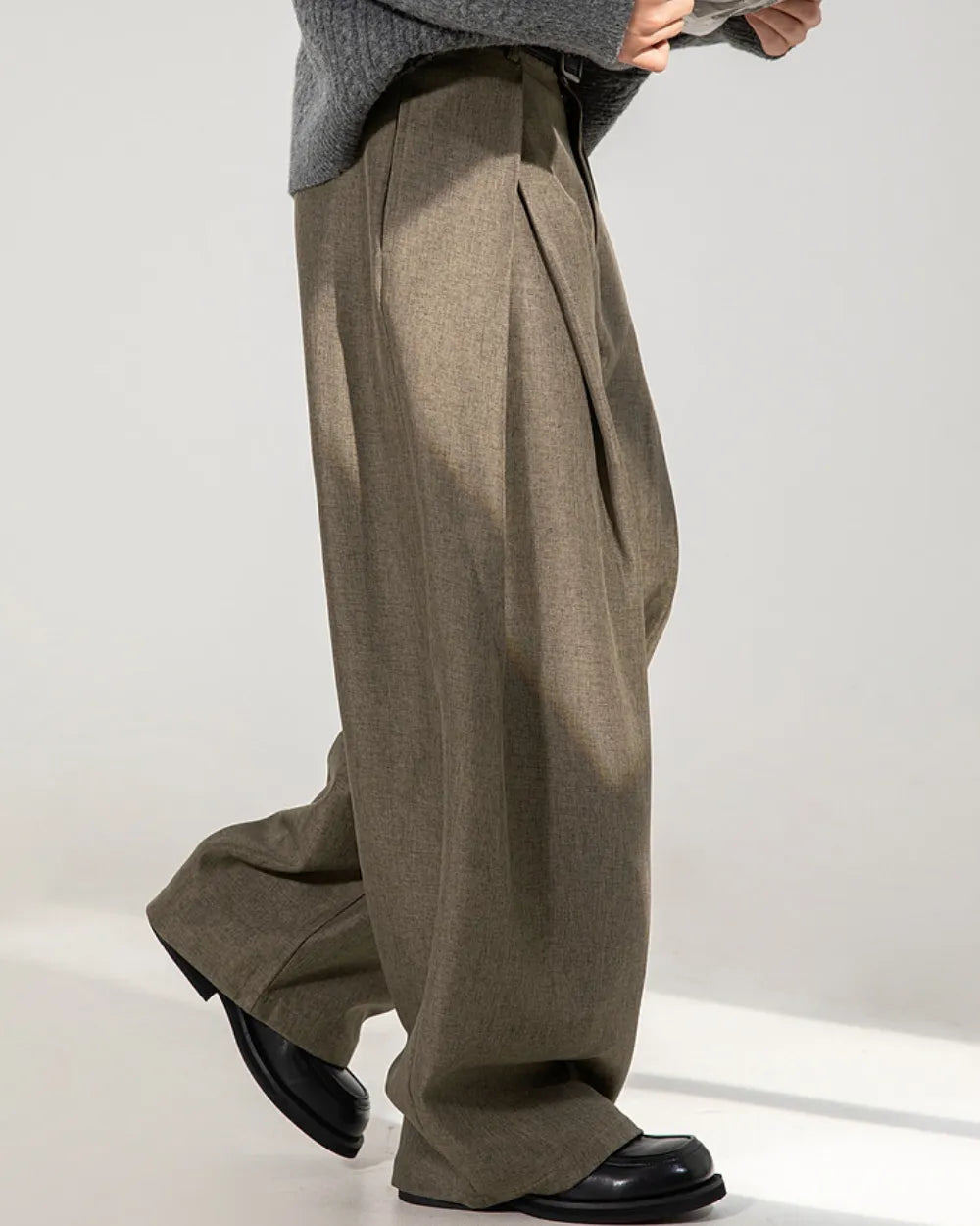 DEEP TUCK WIDE SLACKS W1841
