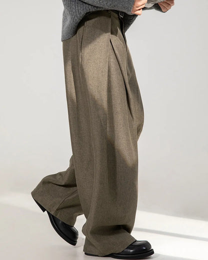 DEEP TUCK WIDE SLACKS W1841