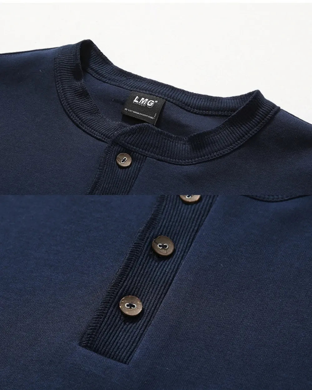 HENLEY NECK LONG TEE W1952
