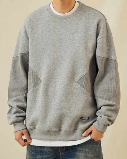 PANELLED RIBBED SWEAT W1879