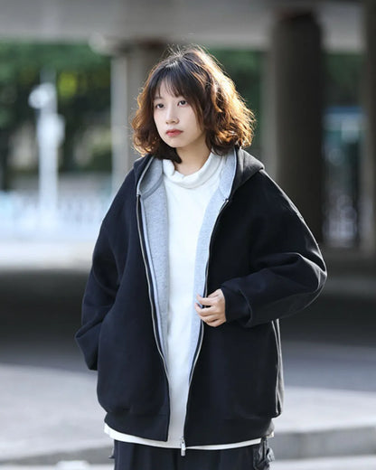 DOUBLE HOOD ZIP PARKA W1966