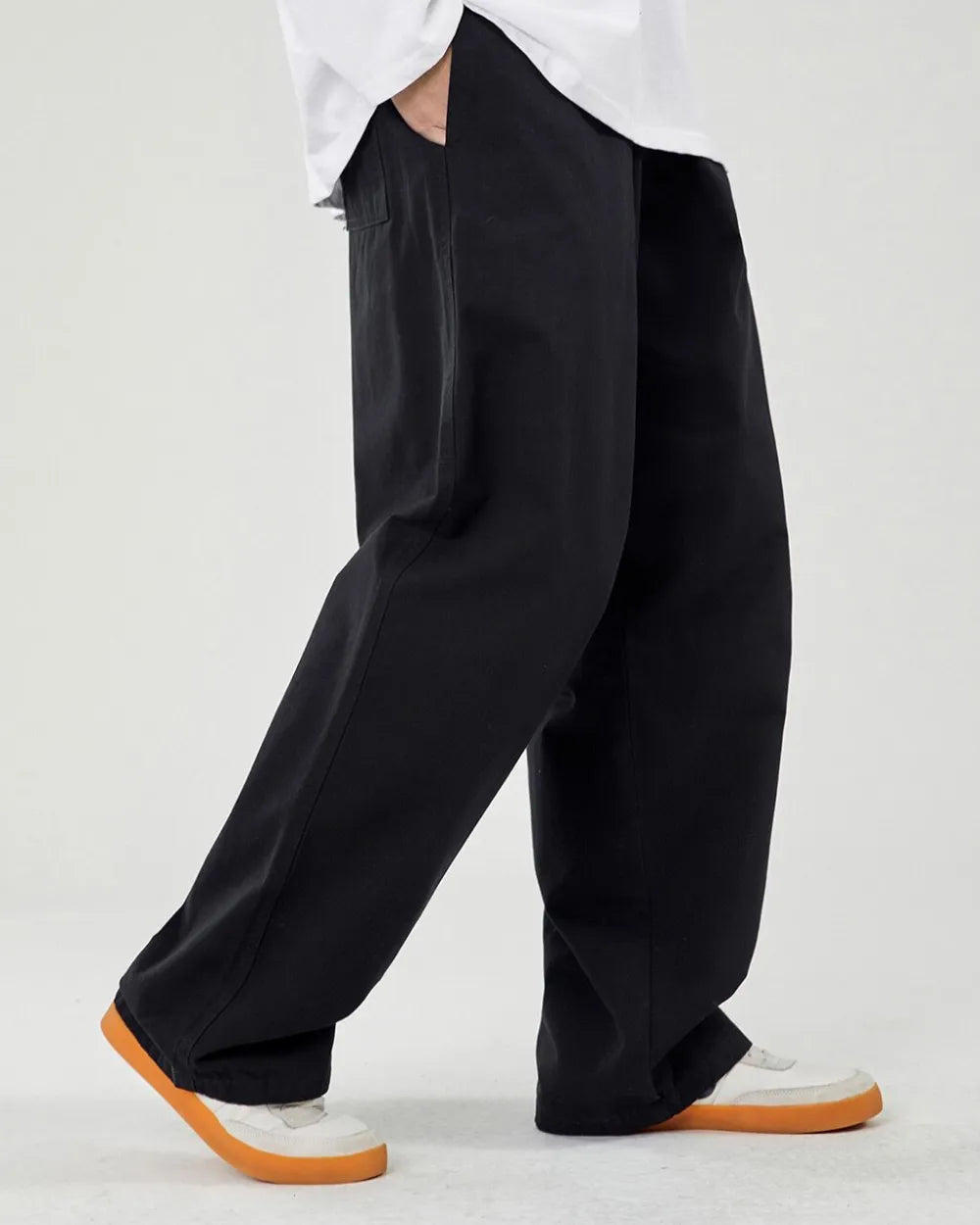 WIDE TUCKED CHINO PANTS W1873