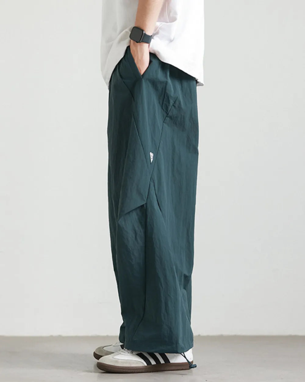 NYLON WIDE EASY PANTS W1822