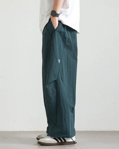 NYLON WIDE EASY PANTS W1822