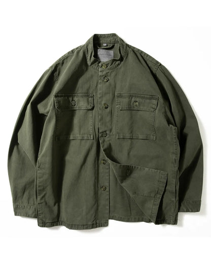 STAND COLLAR WORK SHIRT JACKET W1977