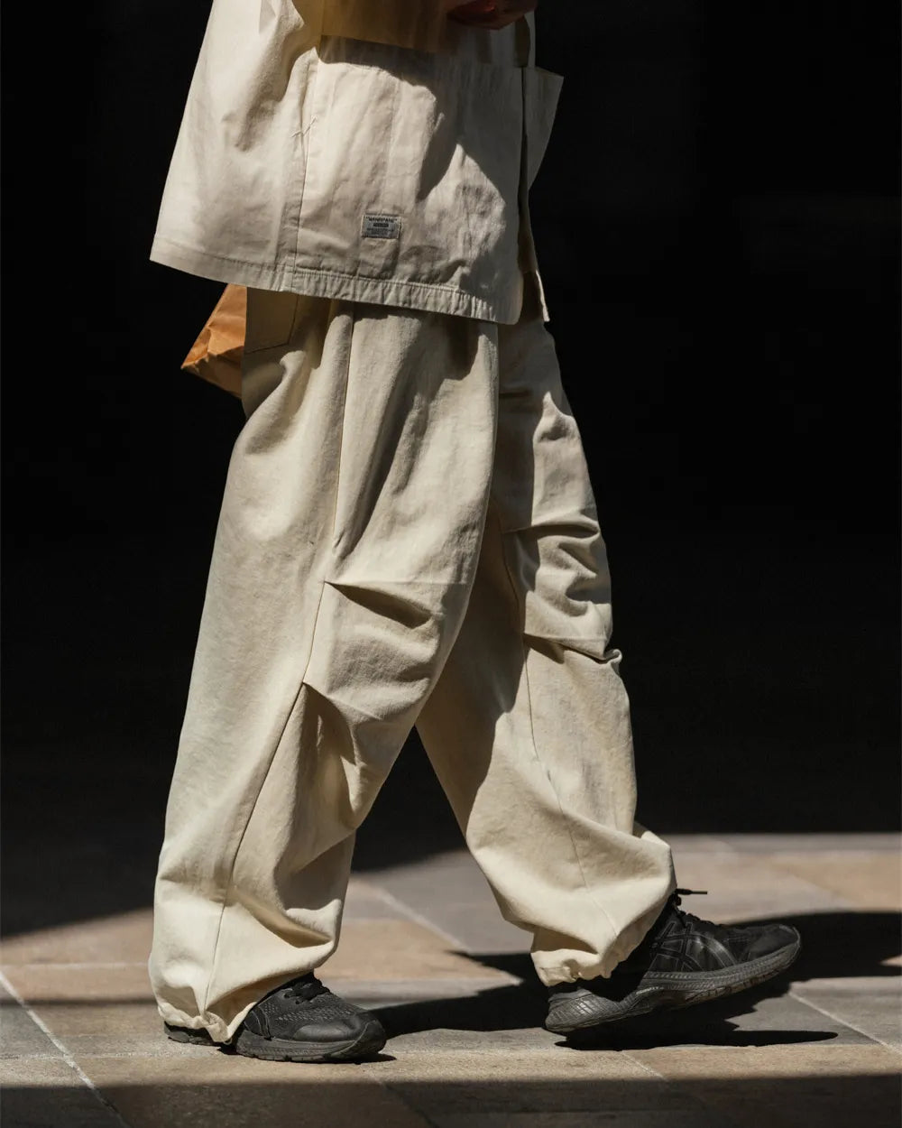 WIDE COTTON CARGO PANTS W1881
