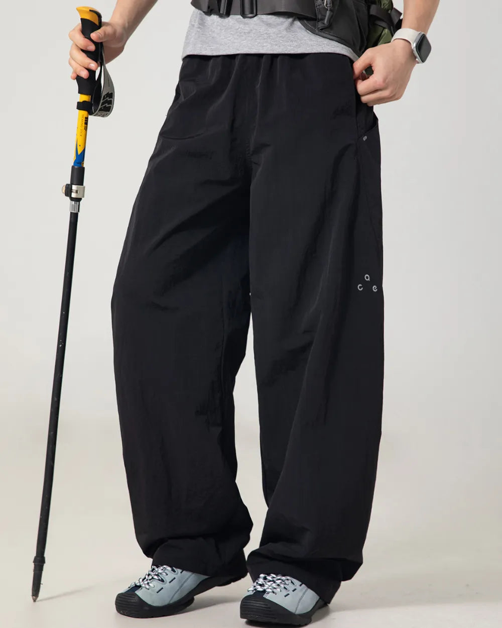 NYLON WIDE EASY PANTS W1904