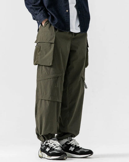 MULTI POCKET NYLON CARGO PANTS W1853