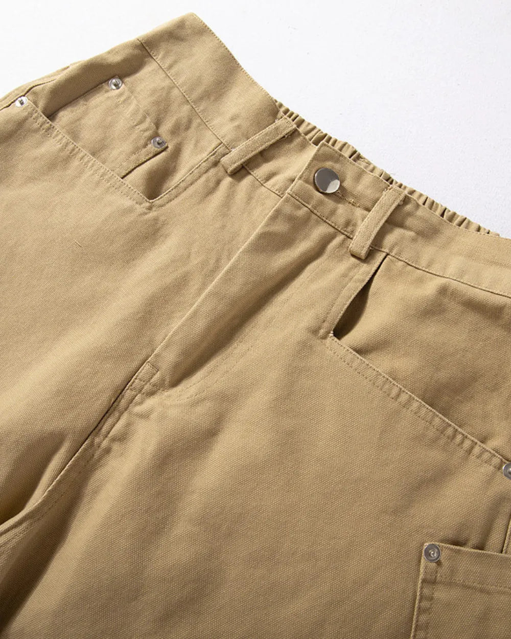 LOOSE FIT CURVED CARGO PANTS W1990