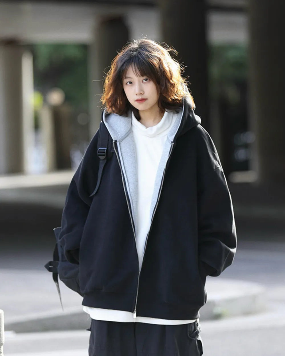 DOUBLE HOOD ZIP PARKA W1966