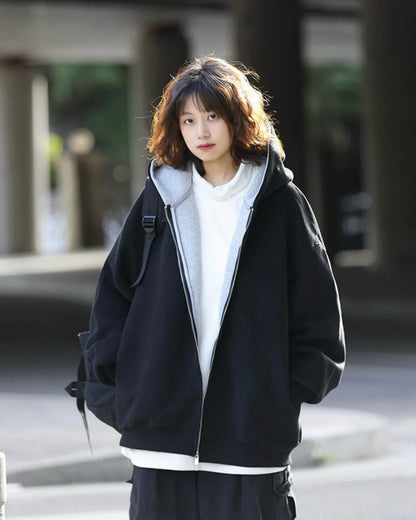 DOUBLE HOOD ZIP PARKA W1966
