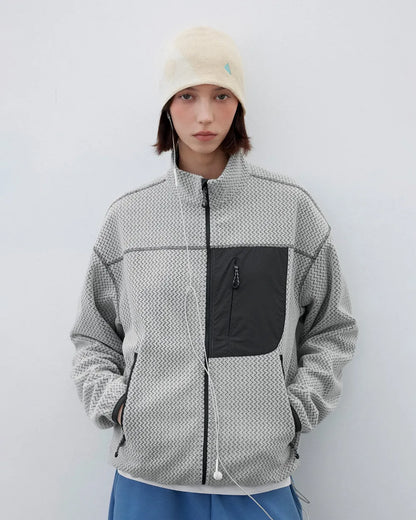 FLEECE ZIP UP ZIPPER JACKET W1933
