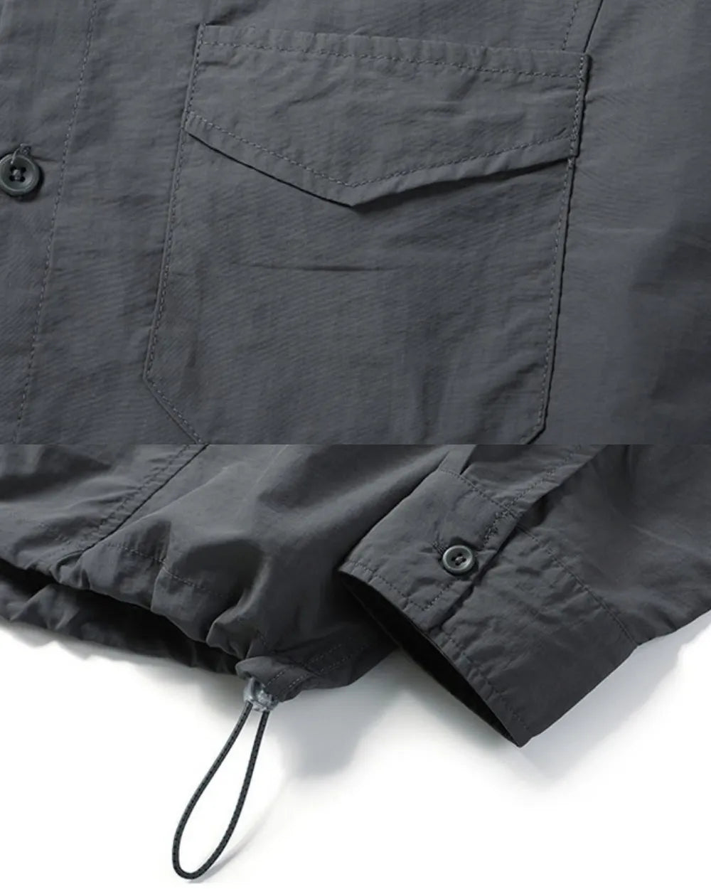 DRAWSTRING NYLON SHIRT W1956