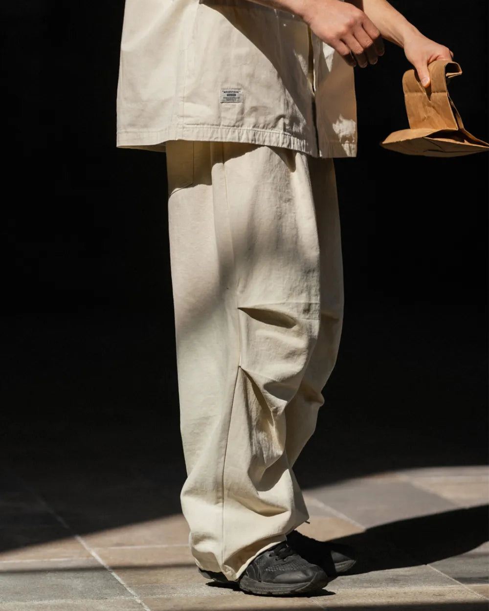 WIDE COTTON CARGO PANTS W1881